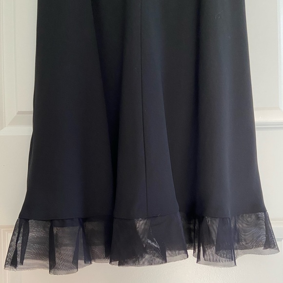 Evan Picone Babydoll Dress Black Sheer Mesh Beading Whimsygoth Y2K Dark Fairy 14 - Picture 14 of 16